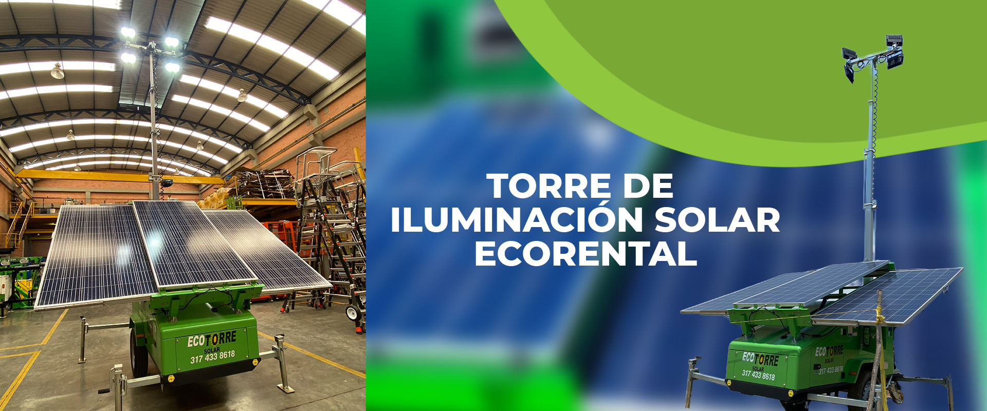 Alquiler de torres de iluminación solar móvil en Colombia para obras, eventos y proyectos nocturnos