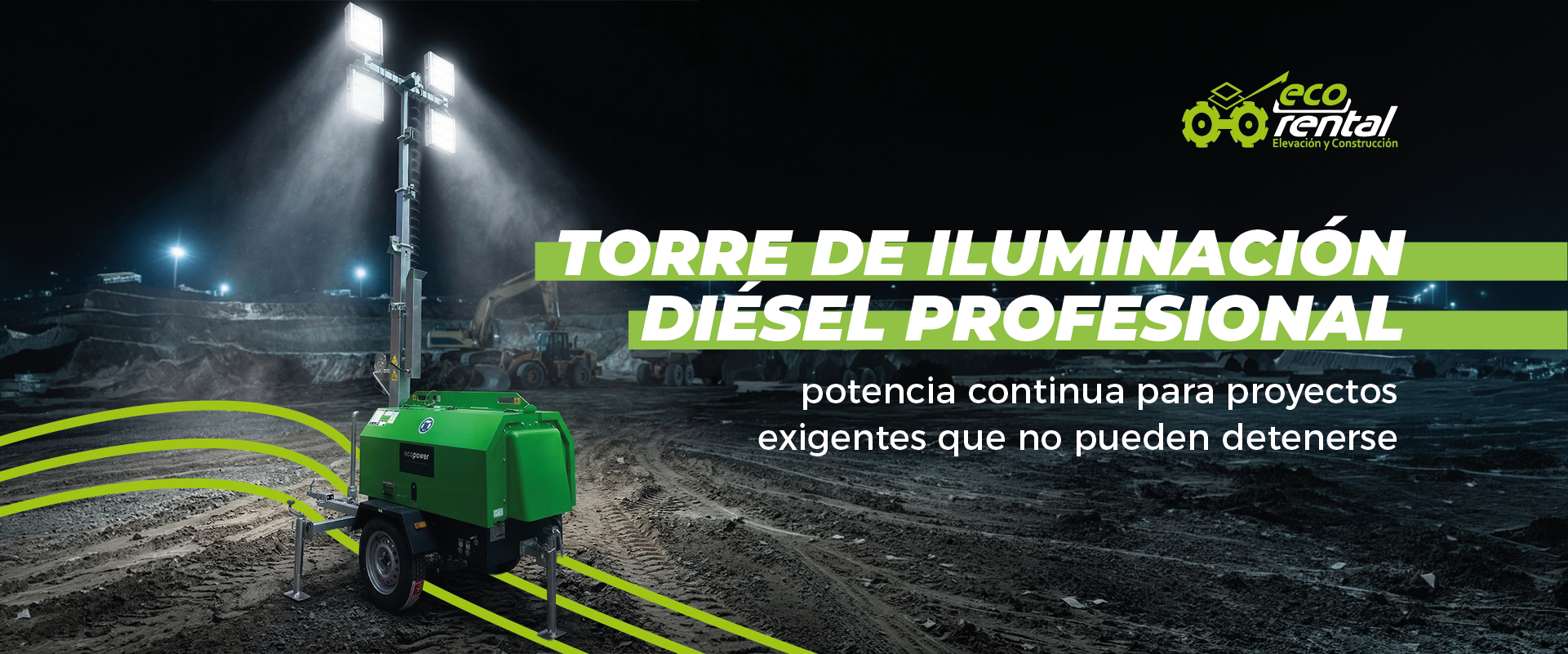 Torre de iluminación diésel profesional: potencia continua para proyectos exigentes que no pueden detenerse