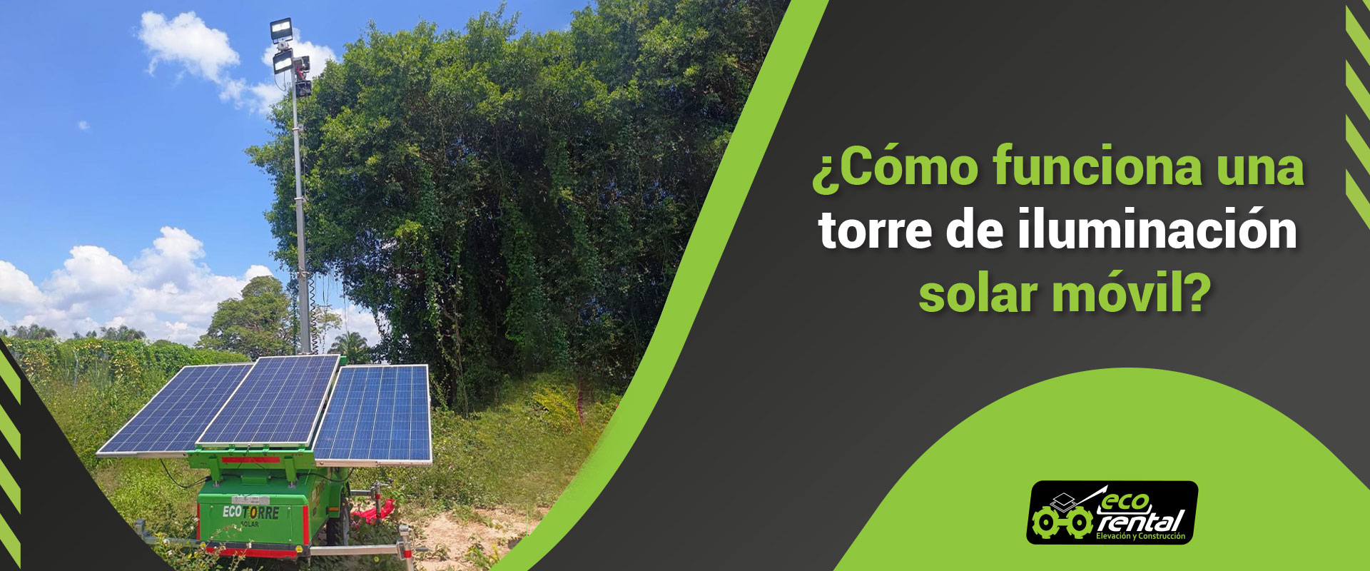¿Cómo funciona una torre de iluminación solar móvil?