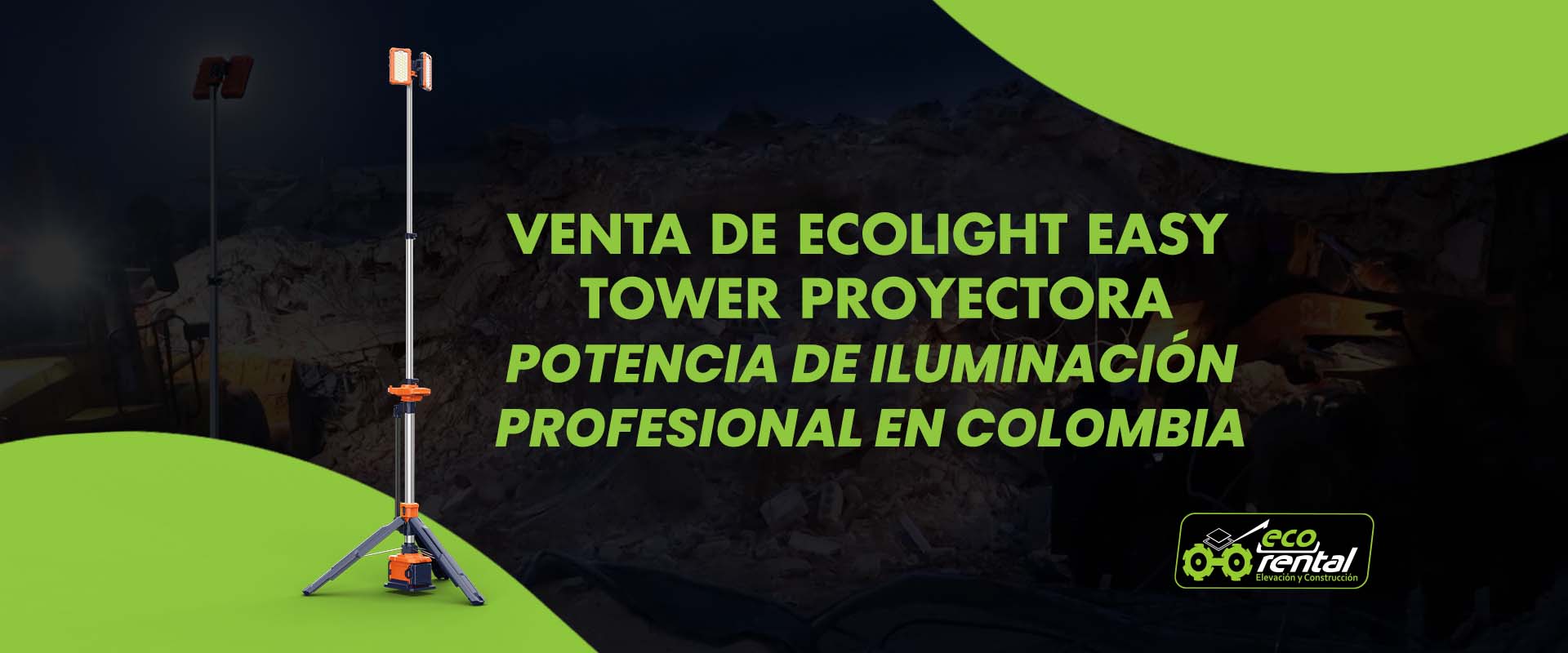 Venta de Ecolight Easy Tower Proyectora – Potencia de iluminación profesional en Colombia