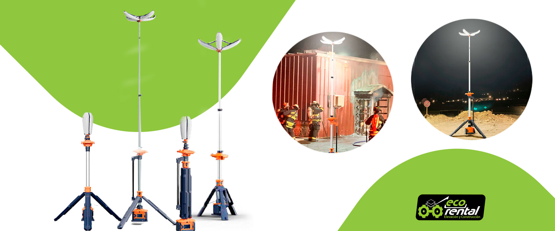 Iluminación Homogénea para Mayor Seguridad en Obras Nocturnas con la Ecolight Easy Tower Difusora